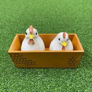 Vintage Japan White Ceramic Chicken Salt & Pepper Shakers